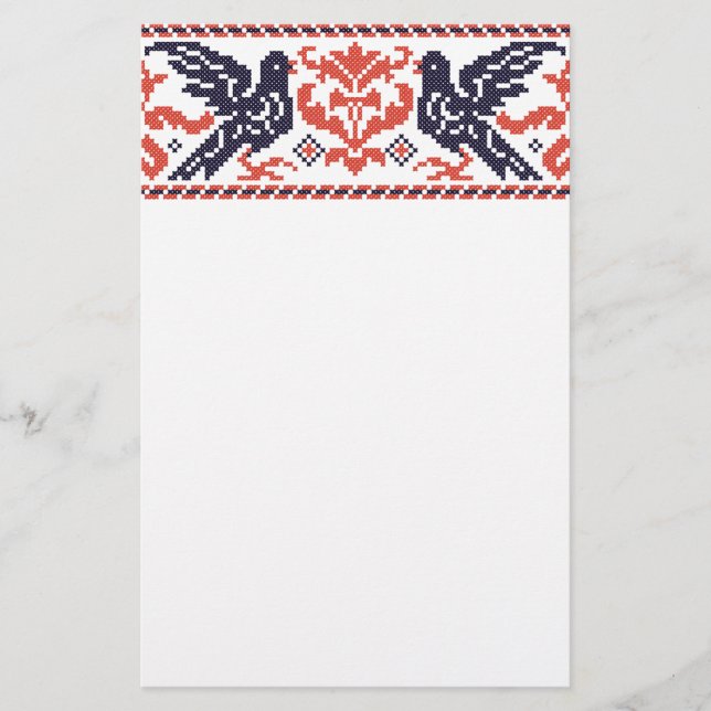 Tauben Briefpapier (Vorderseite)