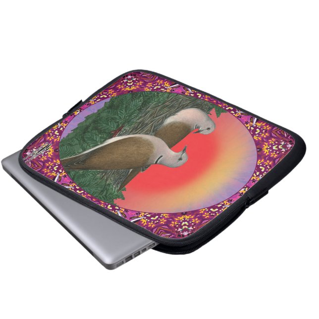 Tauben Gerahmt Laptopschutzhülle (Vorne Knopf)