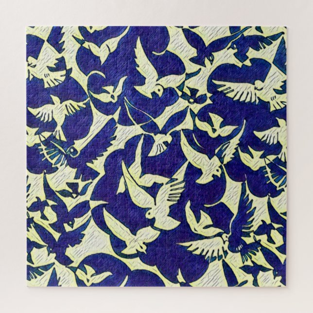 Tauben im Flug (Vertikal)