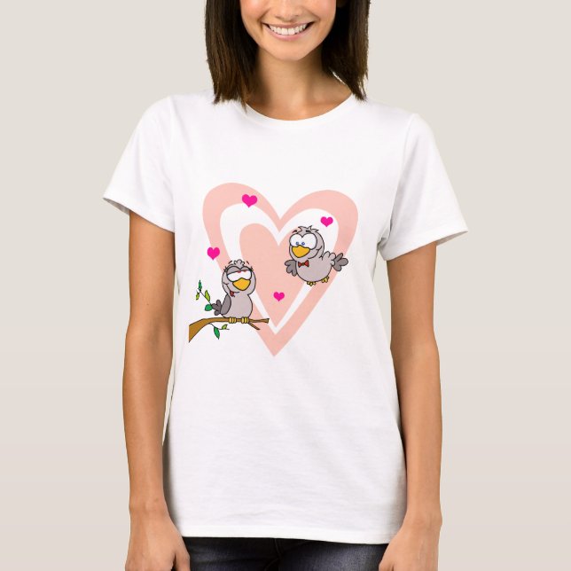 Tauben in der Liebe T-Shirt (Vorderseite)