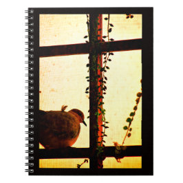 Tauben in einem Stausturm Notizblock