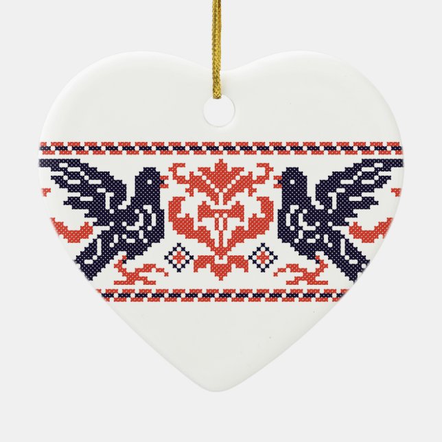 Tauben Keramik Ornament (Hinten)