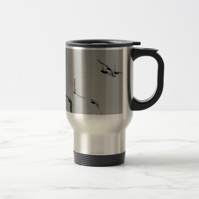 Tauben-Manie-Tasse Reisebecher (Rechts)