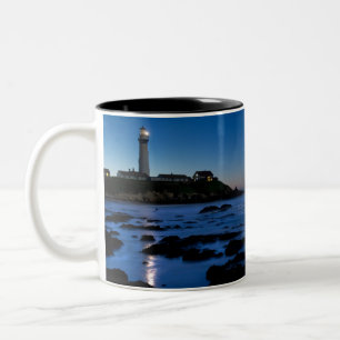 Tauben-Punkt-Leuchtturm   Half Moon Bay, Ca Zweifarbige Tasse