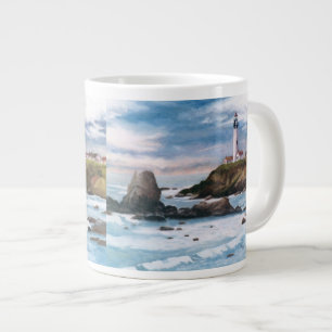 Tauben-Punkt-Leuchtturm Jumbo-Tasse