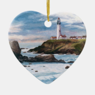 Tauben-Punkt-Leuchtturm-Verzierung Keramikornament