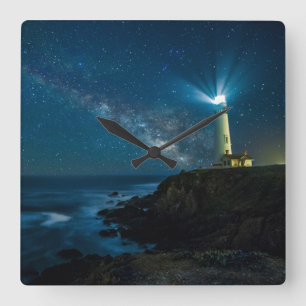 Tauben-Punkt-Licht-Station, Ca Quadratische Wanduhr