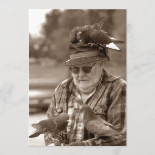 Tauben Roost Man Rente Party Einladung