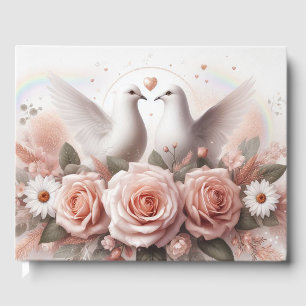 Tauben, Rose und Hochzeiten Gästebuch