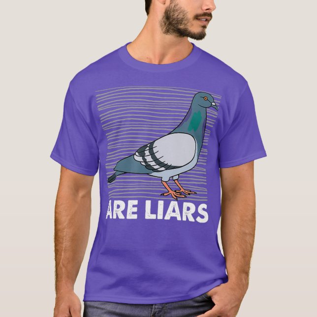 Tauben sind Lars Arent Real Spies Birds Puff T-Shirt (Vorderseite)