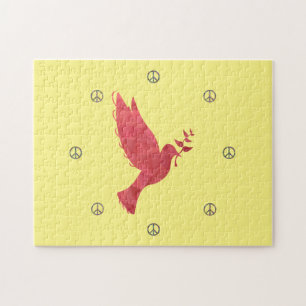 Tauben und Friedenszeichen