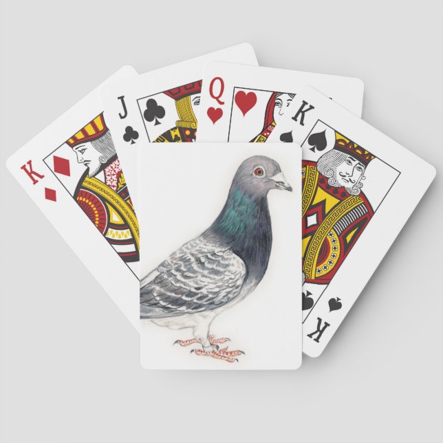 Tauben-Vogel-Kunst-Spielkarten Spielkarten (Rückseite)