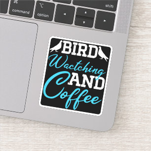 Tauben, Vogelbeobachtung und Kaffee Aufkleber