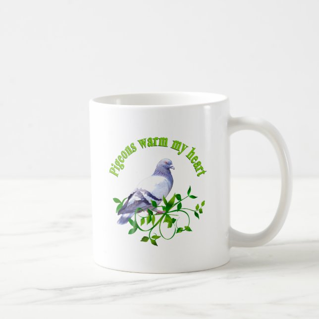 Tauben wärmen mein Herz Kaffeetasse (Rechts)