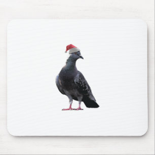 Tauben-Weihnachtsmannmütze Mousepad