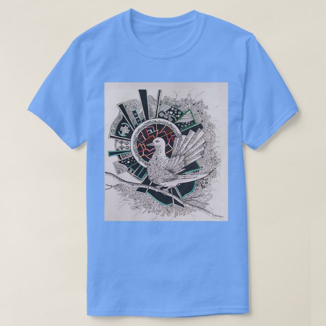 Taubenfederkunst zeichn der Taube Kunst T-Shirt (Design vorne)
