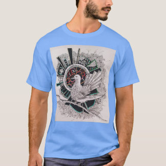 Taubenfederkunst zeichn der Taube Kunst T-Shirt