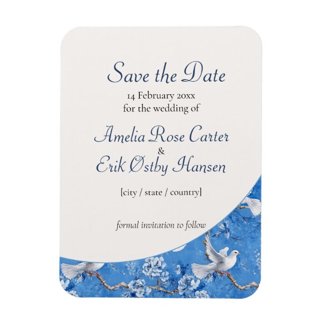 Taubenflüster, Save the Date Magnet (Vertikal)