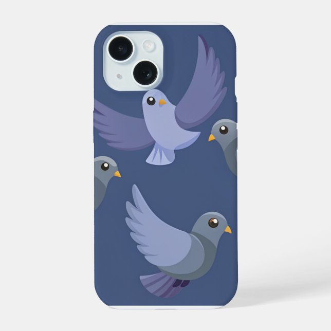 Taubenfreunde iPhone 15 Hülle (Rückseite)