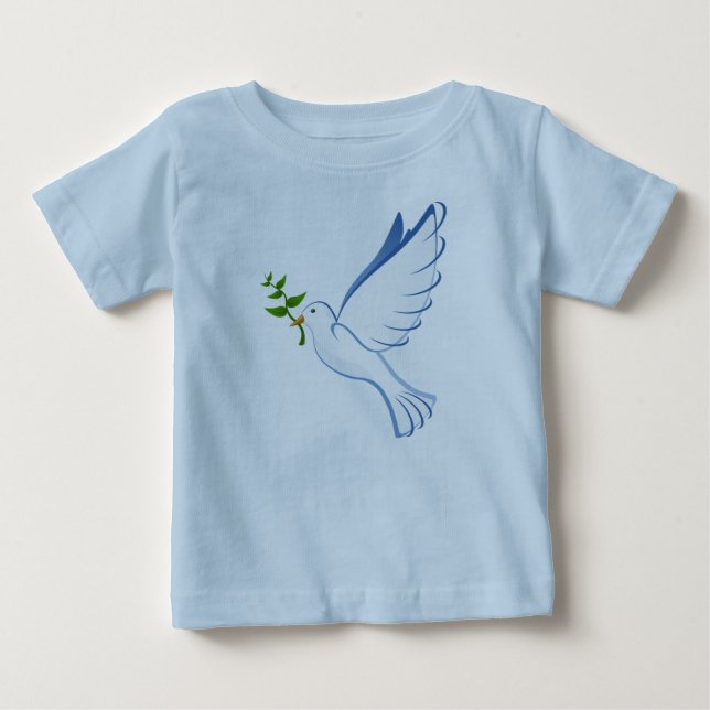 Taubenfriedung Olivenzweig Baby T-shirt (Vorderseite)
