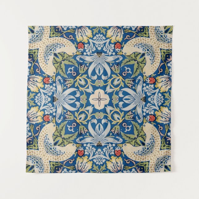 Taubenlied - Vintages Volk Wandteppich (Vorderseite)