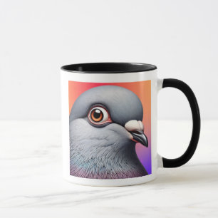 Taubenporträt. Tasse