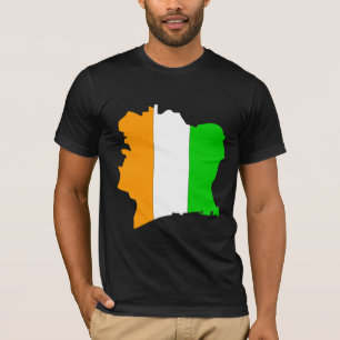 Taubenschlag Divoire Flaggen-Karte Größengleich T-Shirt