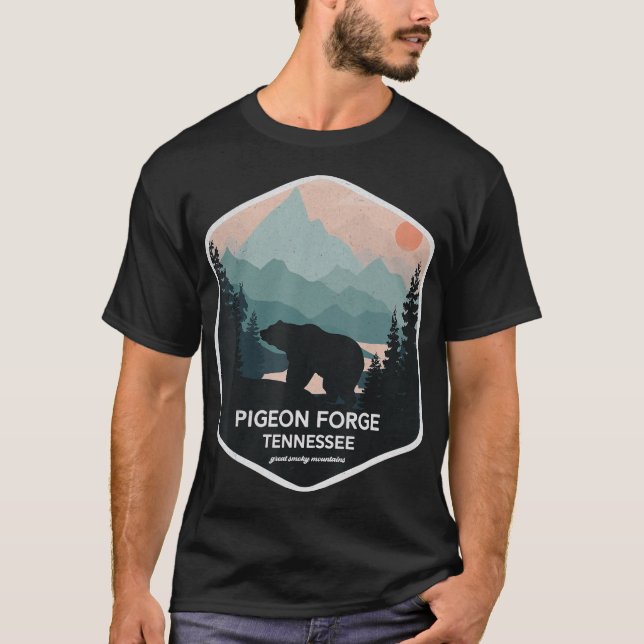 Taubenschmiede Große, rauchige Berge Tennessee T-Shirt (Vorderseite)