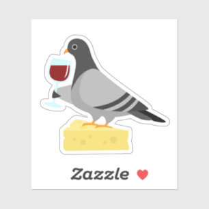 Taubentrinkwein Vinyl Stickers Aufkleber
