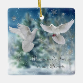 Taubenweihnachtsverzierung Keramikornament