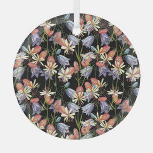 Taubnessel-Leimkraut-Glocken: Aquarell-Blumen Ornament Aus Glas