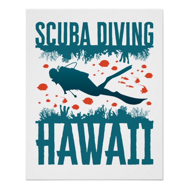 Tauch Souvenir Hawaii Poster (Vorderseite)