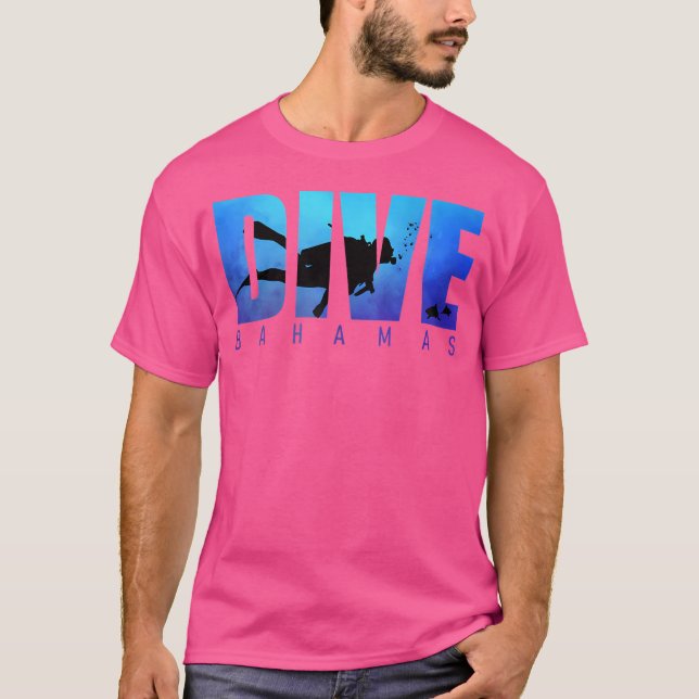 Tauchen Bahamas Beach Haie Scuba Diver Reef Tauche T-Shirt (Vorderseite)