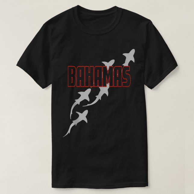 Tauchen Bahamas Tauchen mit Haien in Bahamas T-Shirt (Design vorne)
