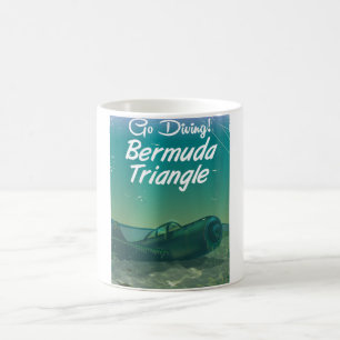 Tauchen! Bermuda-Dreieck-Fahrplakat Kaffeetasse