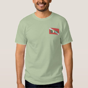 tauchen besticktes T-Shirt