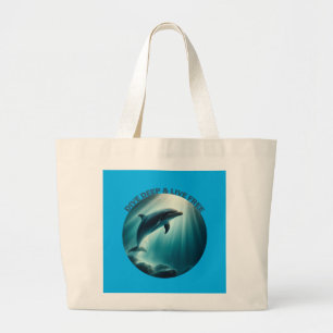 Tauchen Deep Live Free Dolphin Jumbo Stoffbeutel