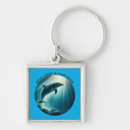 Tauchen Deep Live Free Dolphin Schlüsselanhänger