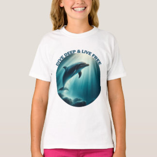 Tauchen Deep Live Free Dolphin T-Shirt