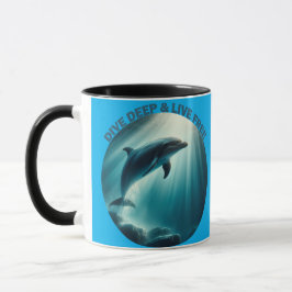 Tauchen Deep Live Free Dolphin Tasse