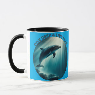 Tauchen Deep Live Free Dolphin Tasse