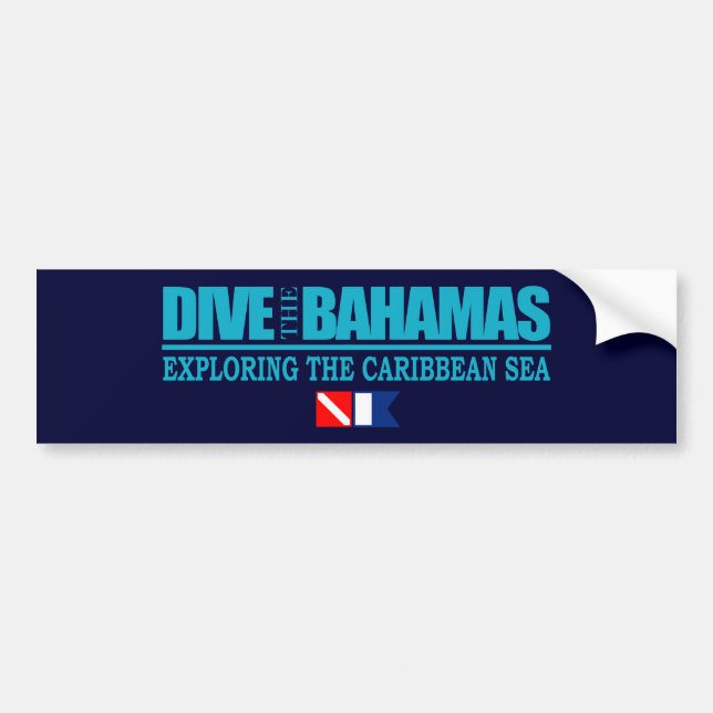 Tauchen Der Bahamas-Autoaufkleber Autoaufkleber (Vorne)