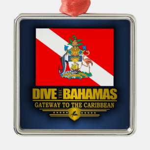 Tauchen die Bahamas 2 Silbernes Ornament
