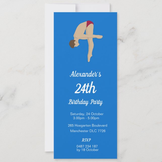 Tauchen Einladung (Vorderseite)