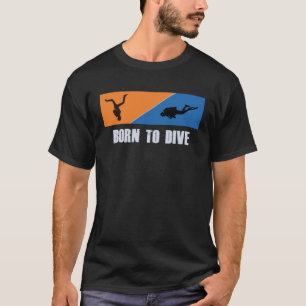 Tauchen Fallschirmspringen Freediving Diver Skyd T-Shirt