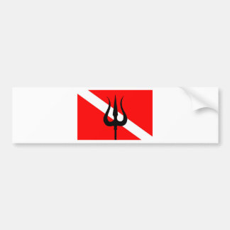 Tauchen-Flagge Trident Autoaufkleber