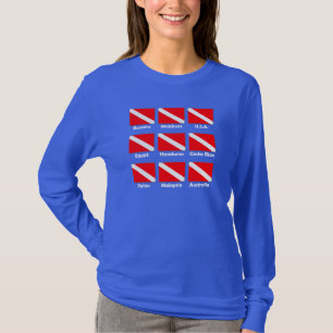 Tauchen-Flaggen der Welt T-Shirt