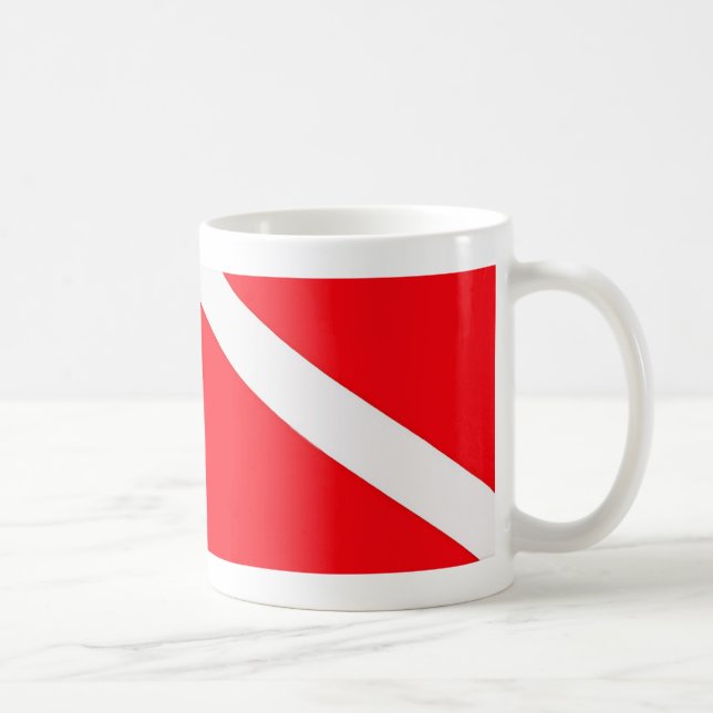 Tauchen-Flaggen-Kaffee-Tasse Kaffeetasse (Rechts)