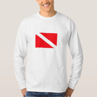 Tauchen-Flaggen-langes Hülsen-Shirt T-Shirt