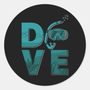 Tauchen Freediving Tauchen Apnoe Diver Freediver Runder Aufkleber